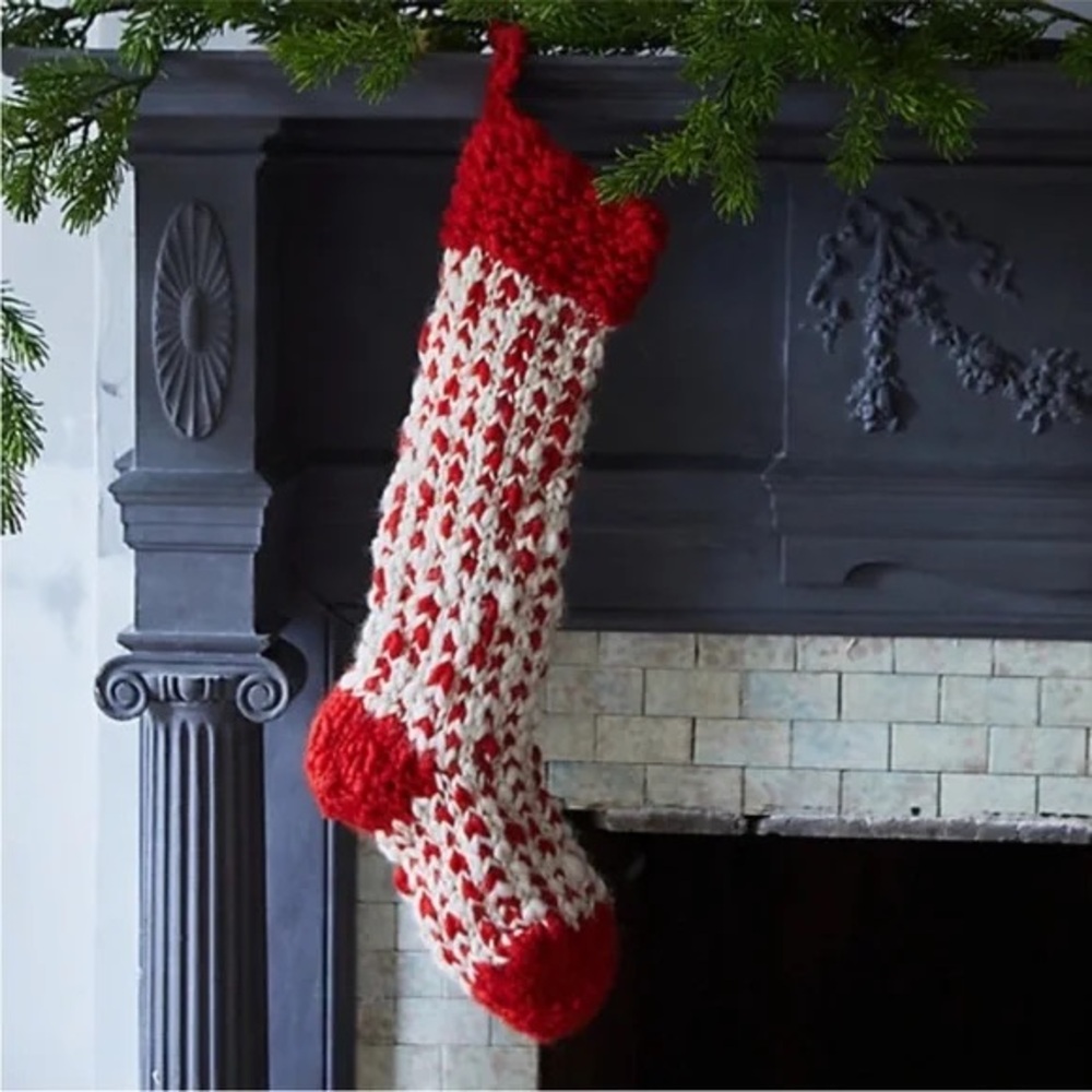 Anthropologie chunky wool knit stocking